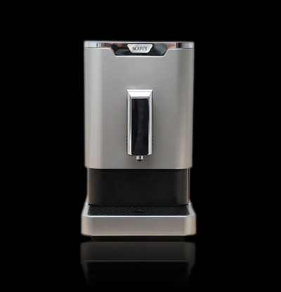 Machine à café expresso broyeur à grains compacte et silencieuse Scott  Slimissimo Silver - Tom Press